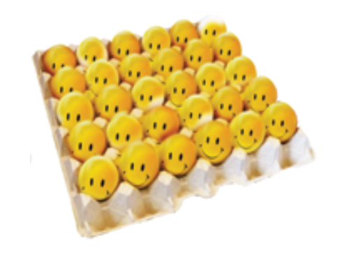 gelbe Eier