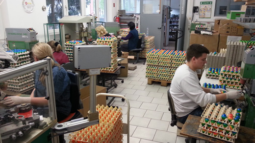 Bedrucken der Eier